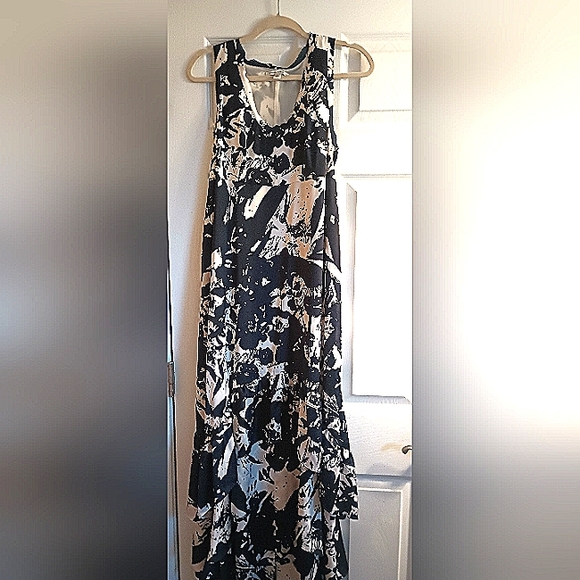 brown tank maxi dress Brown Fitted Cutout Maternity Maxi Tank Dress